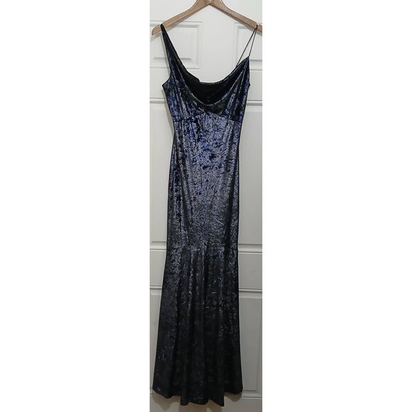 Nicole Miller Dresses & Skirts - Nicole miller collection Sz 6 burnout velvet blue sapphire elegant evening dress